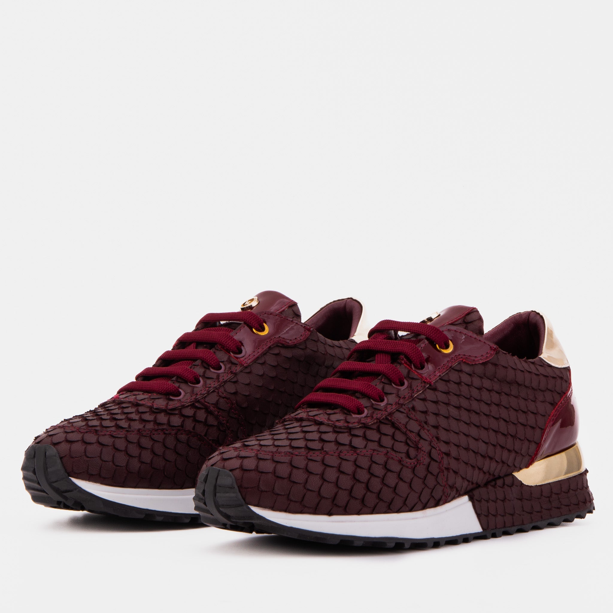 The Scarlet Burgundy Leather Women Sneaker