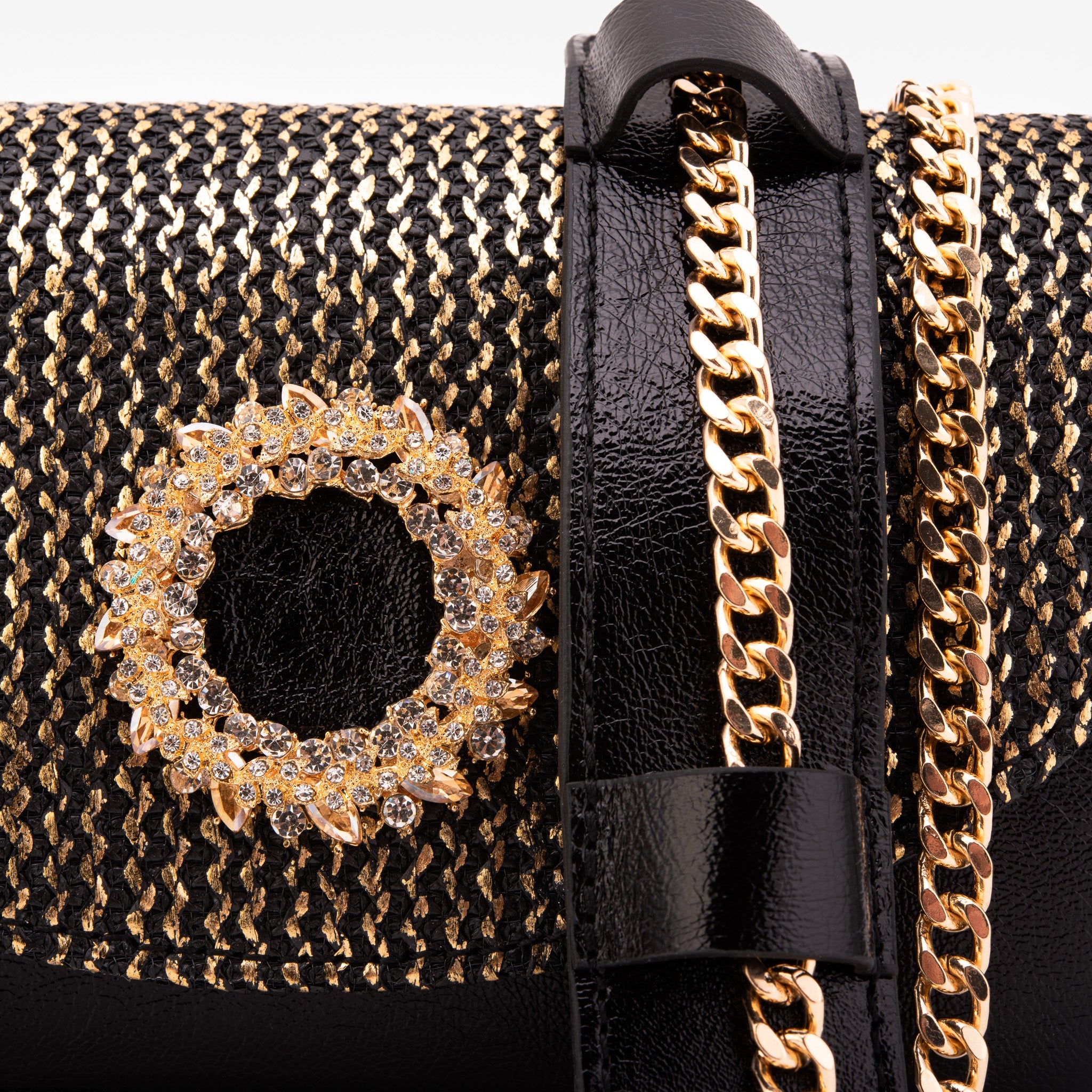 The Valencia Black & Gold Handbag