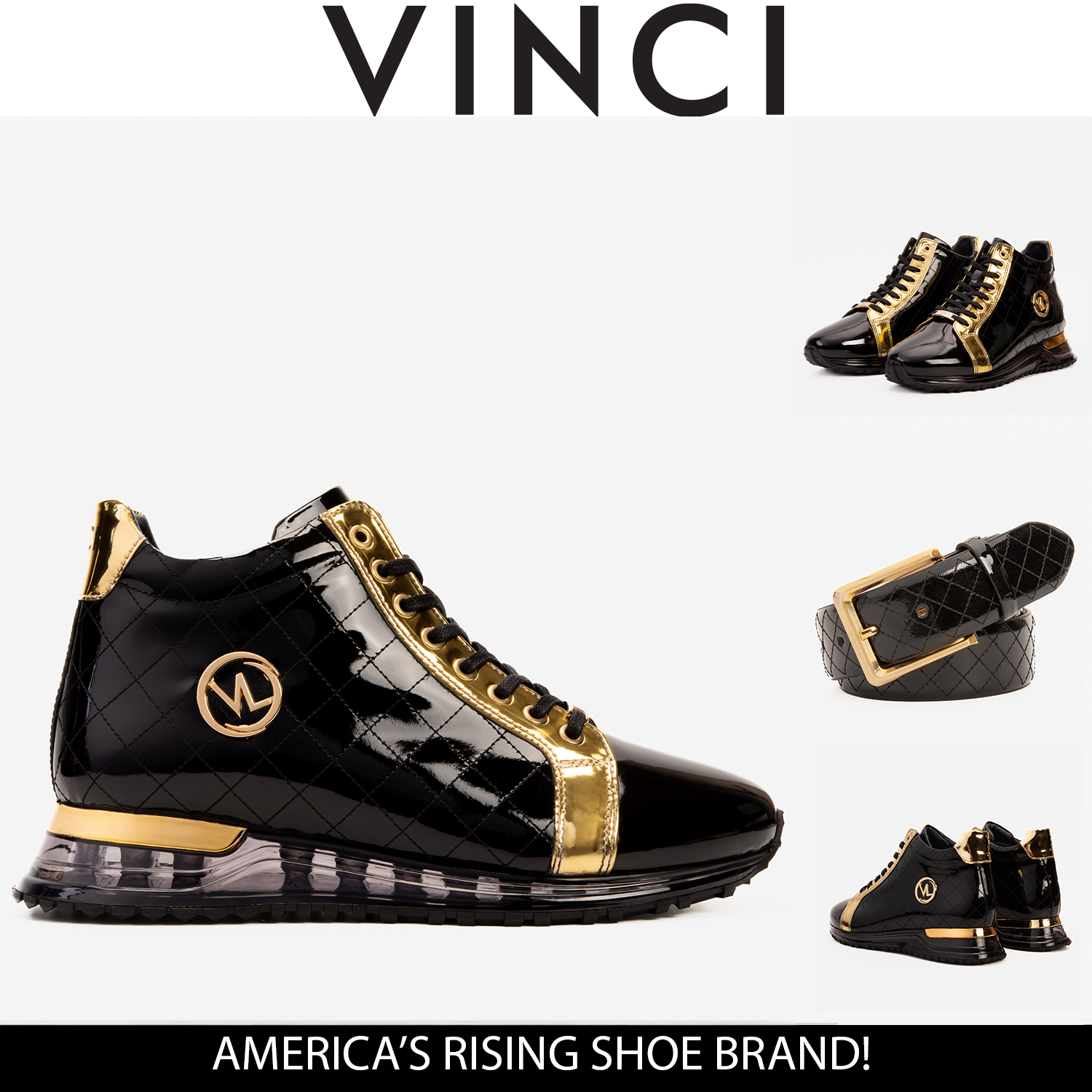 The Prestige Black & Gold  Limited Edition  High-Top Men Sneaker