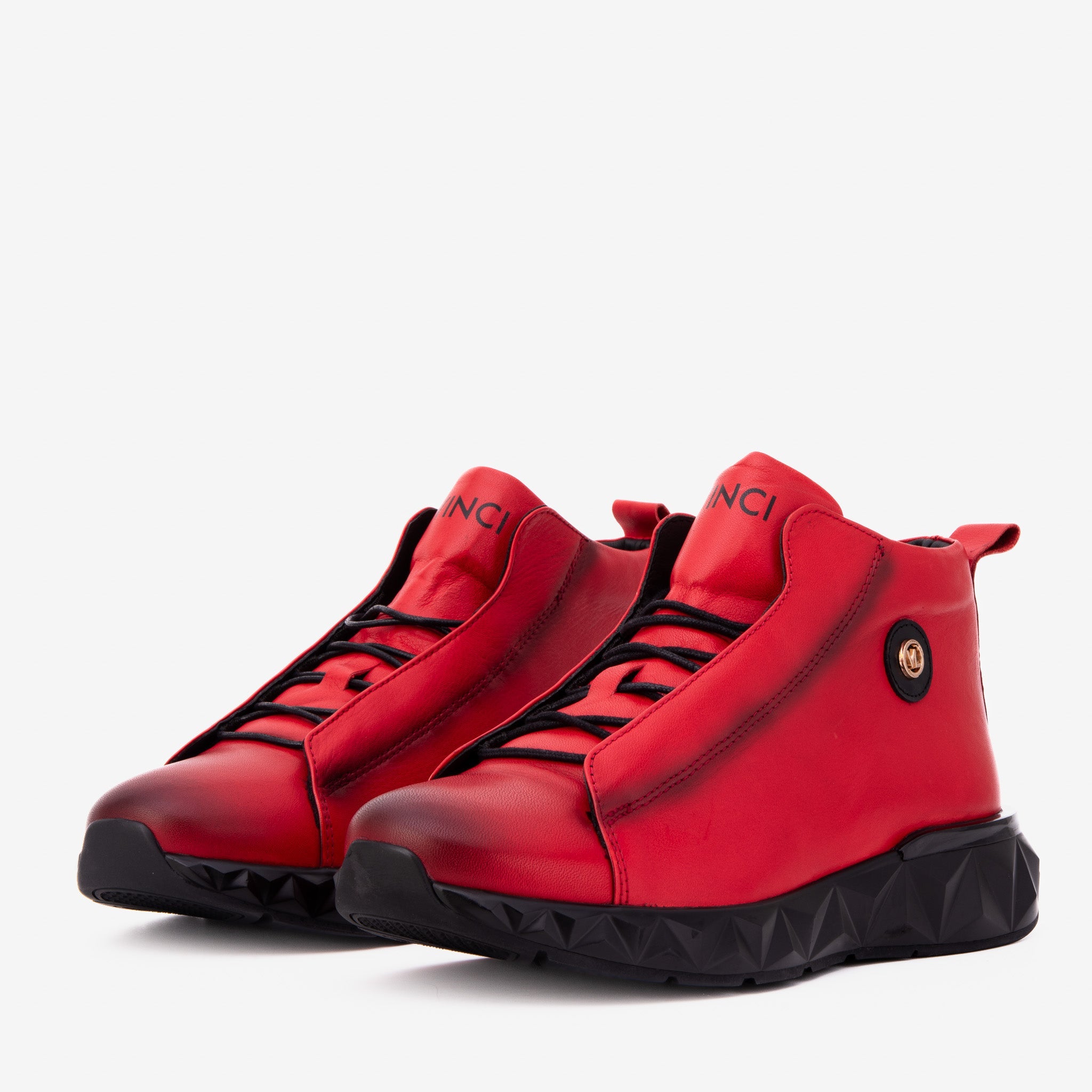 The Vertex Red Leather Men's Sneaker
