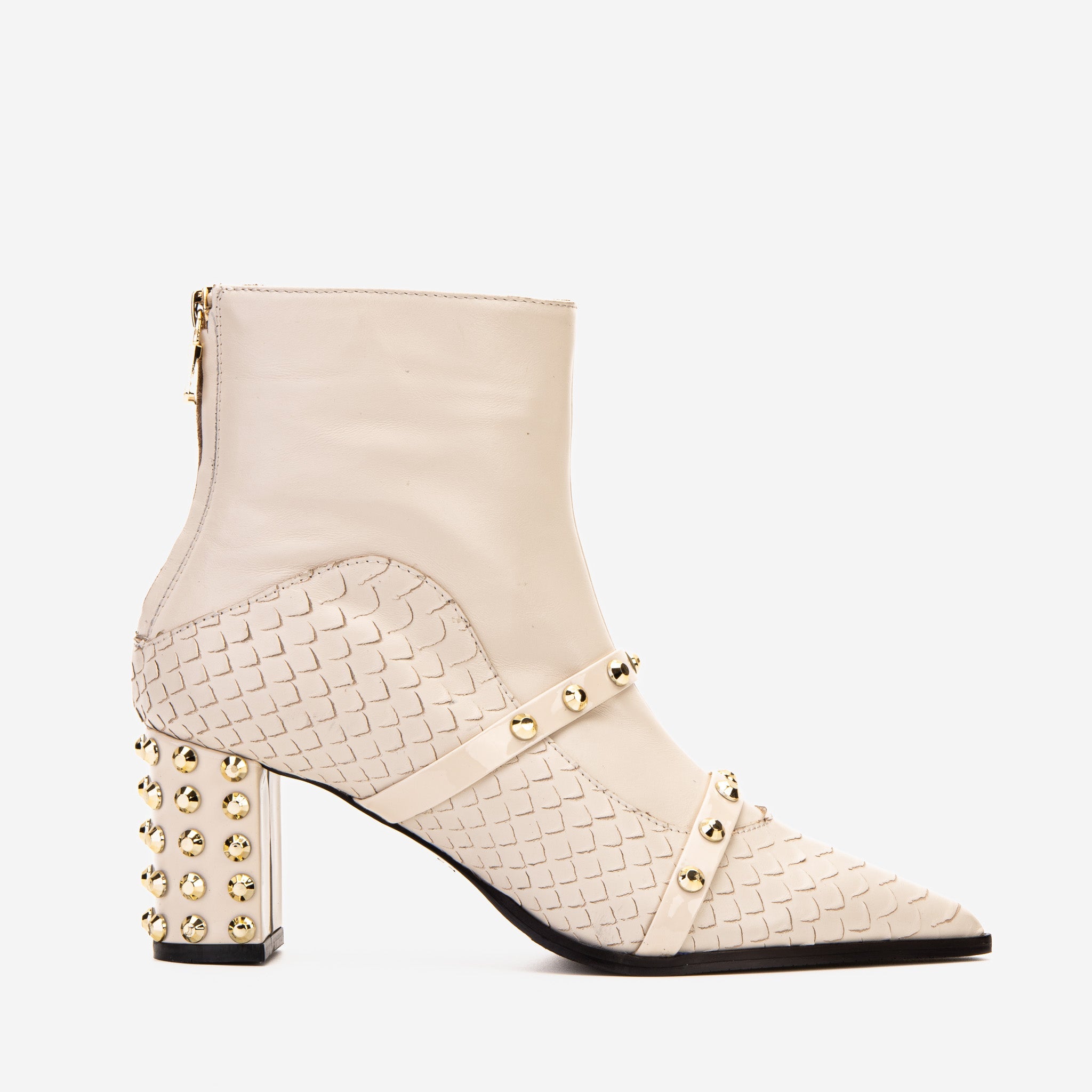 The Valentina Leather Block Heel Women Boot