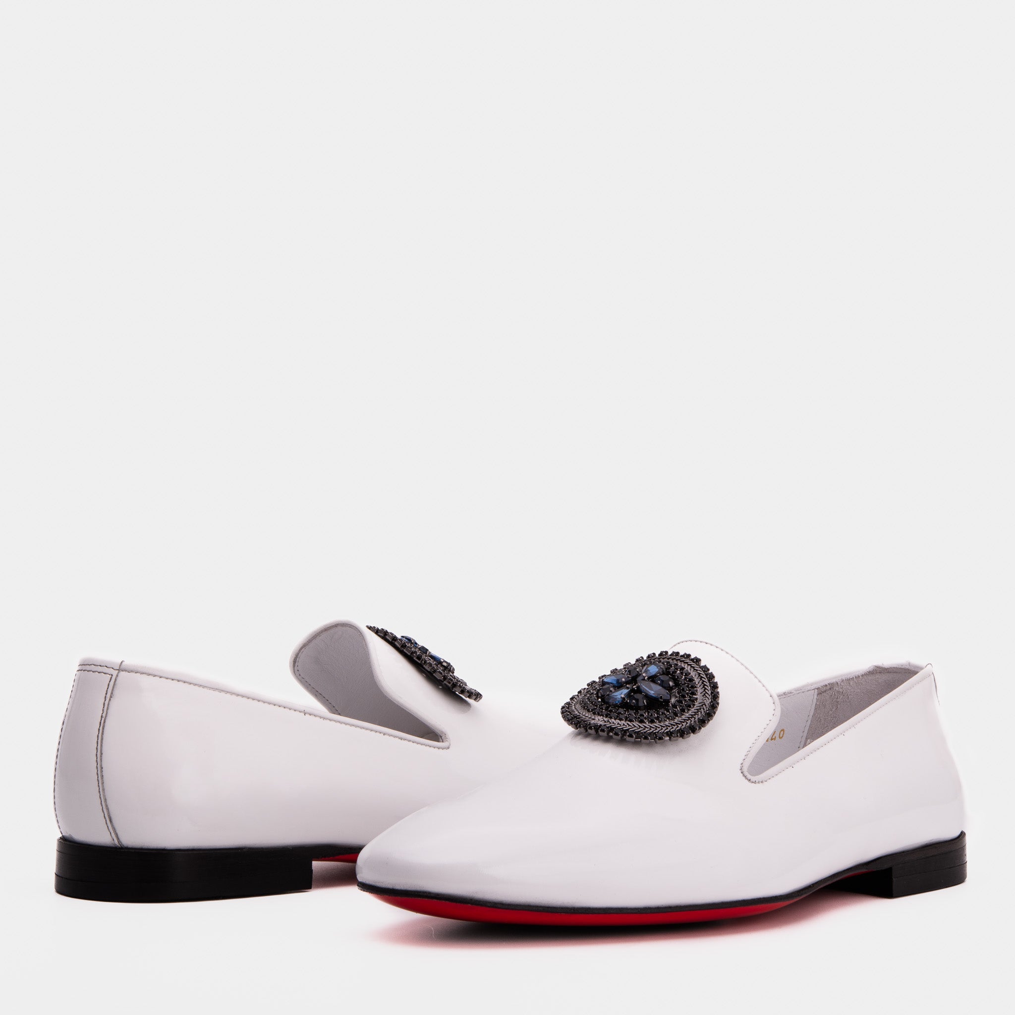 The Pombe White Patent Leather Dress Slip-on Loafer Men Shoe