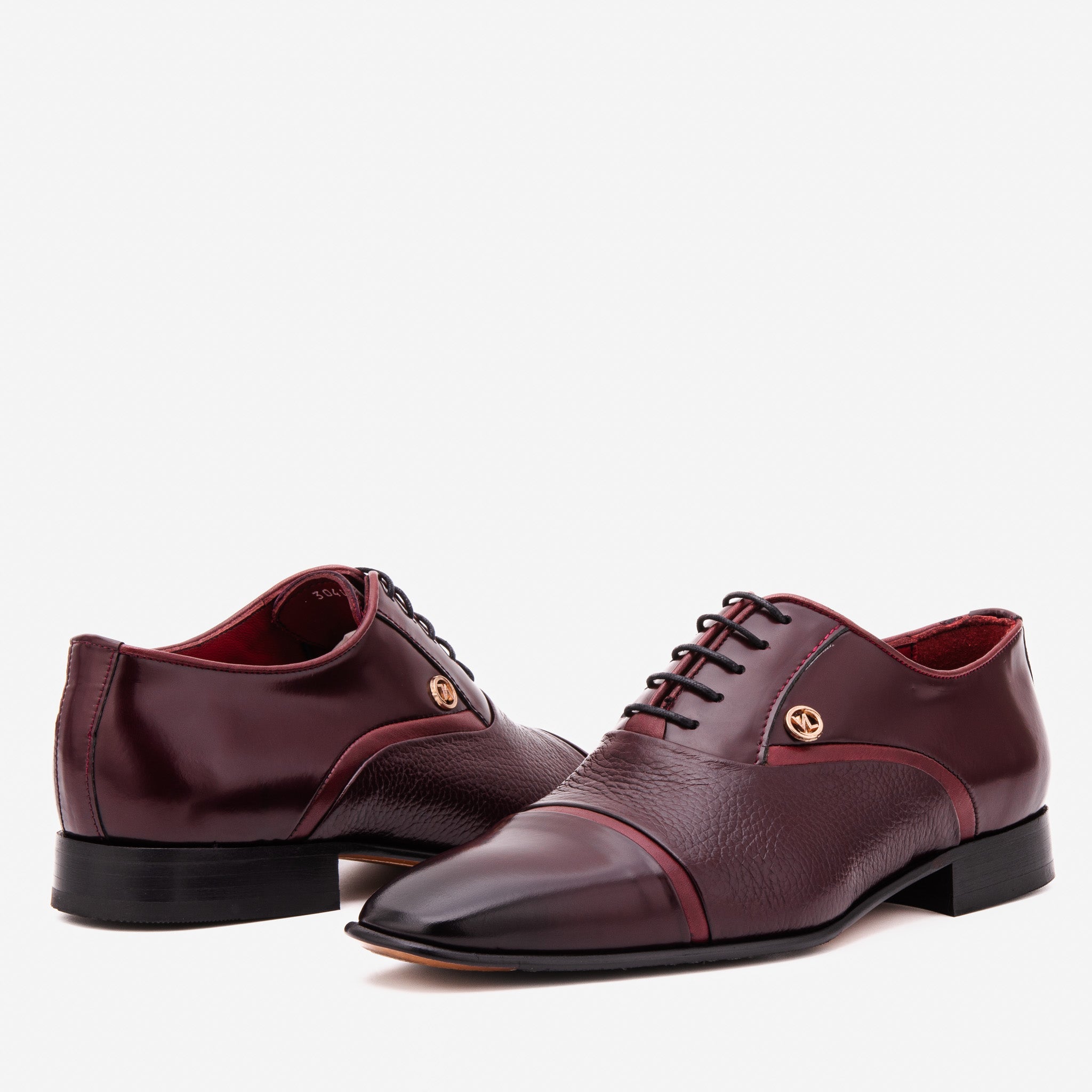 The Rockwell Handmade Burgundy Leather Cap Toe Oxford Men Shoe