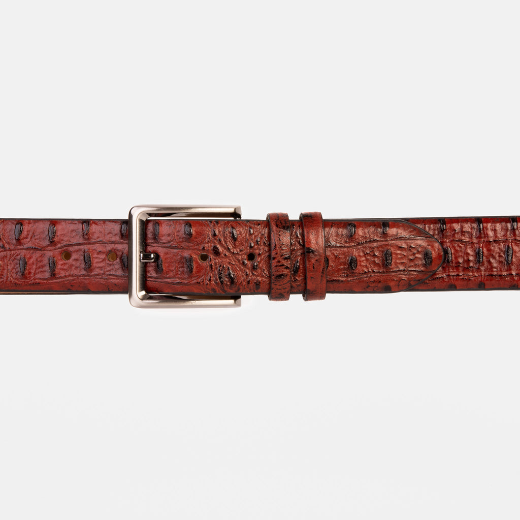 The Savamala Burgundy Leather Belt