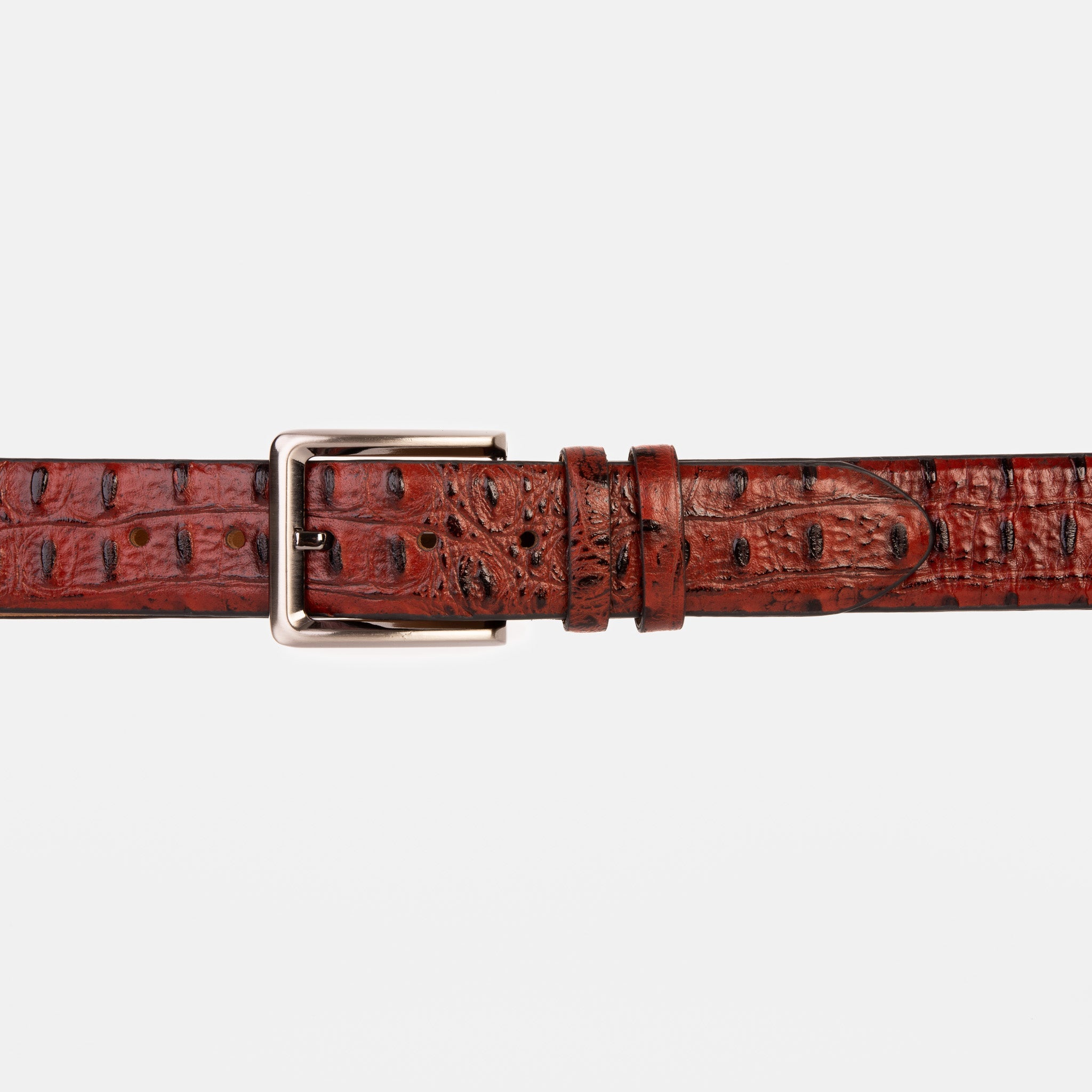 The Savamala Burgundy Leather Belt