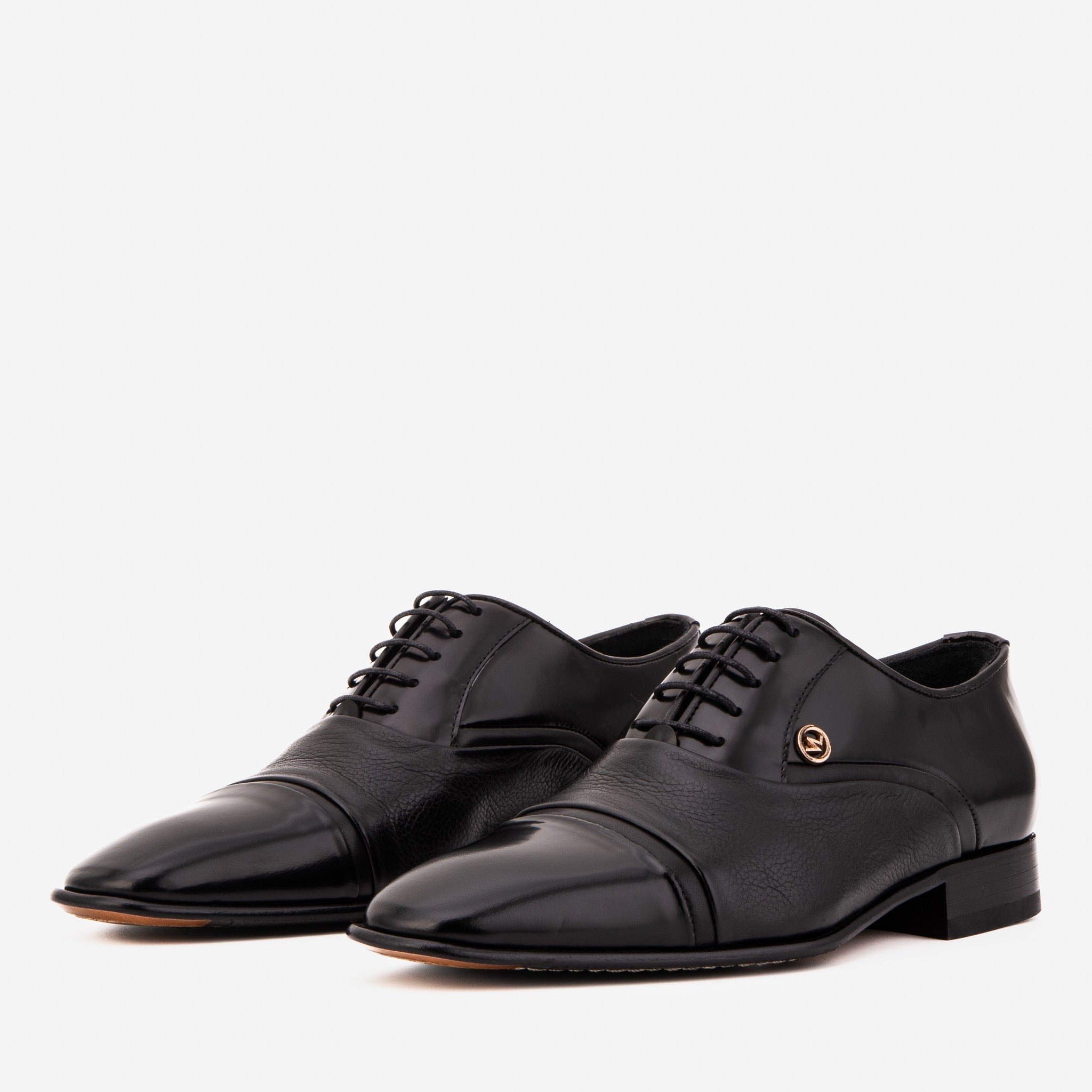 The Rockwell Handmade Black Leather Cap Toe Men Oxford Shoe