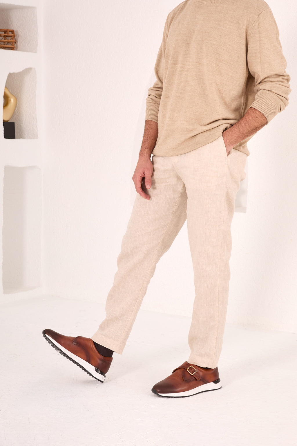 The Torino Tan Leather Men Sneaker