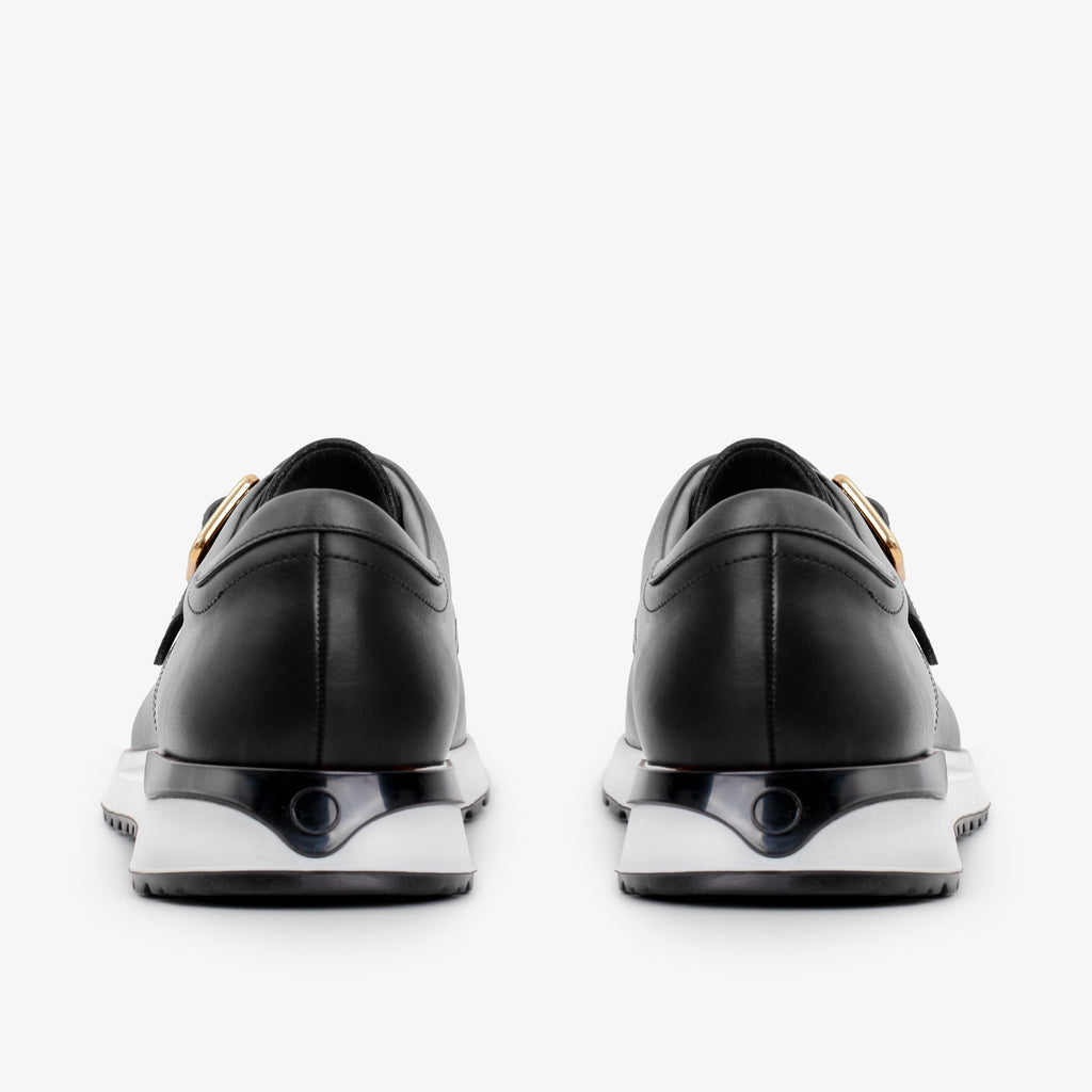 The Torino Black Leather Men Sneaker