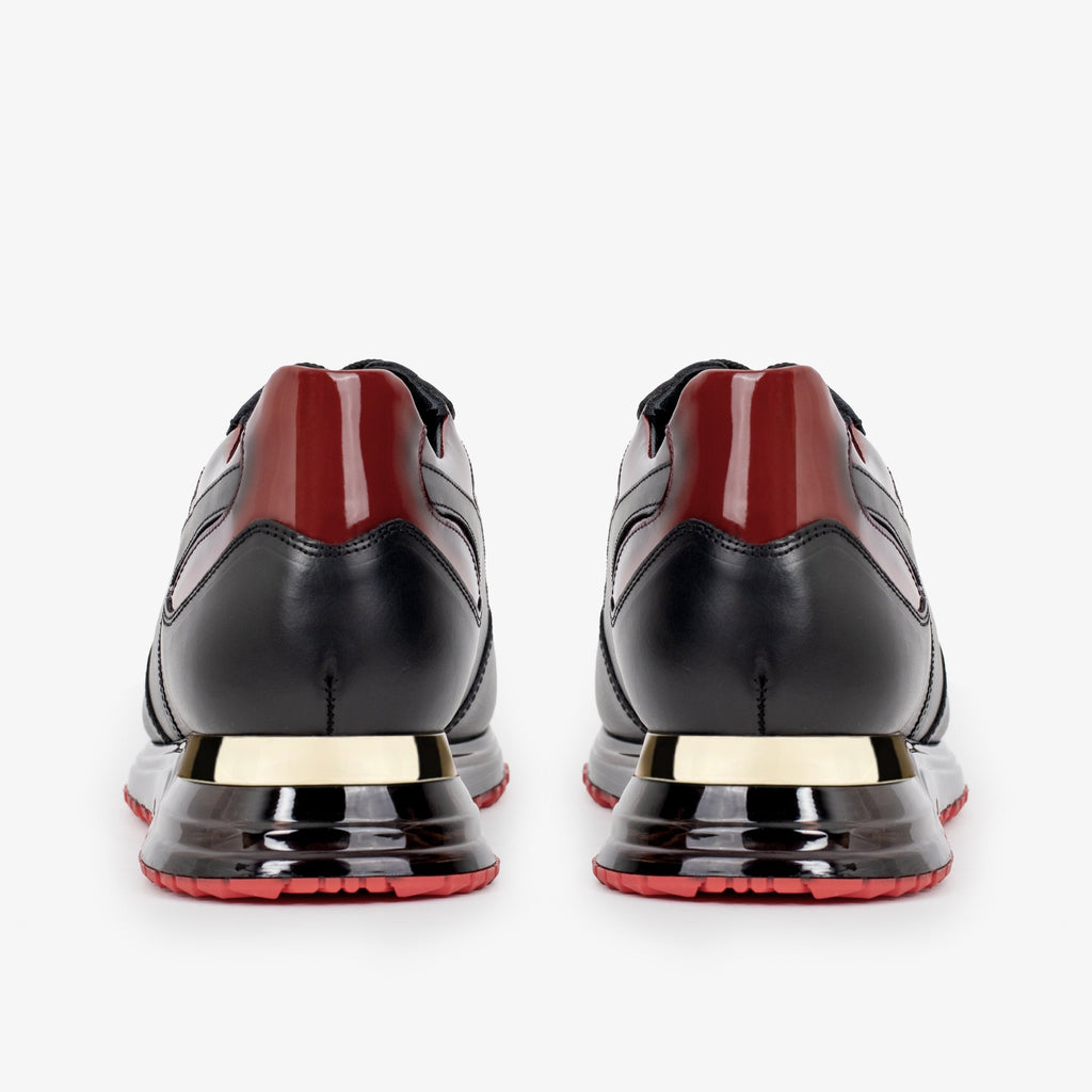 The Rialto Black & Red Patent Leather Men Sneaker