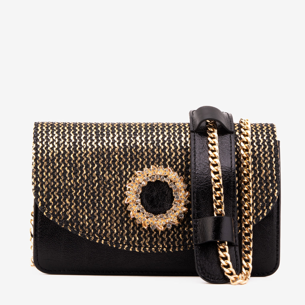 The Valencia Black & Gold Handbag