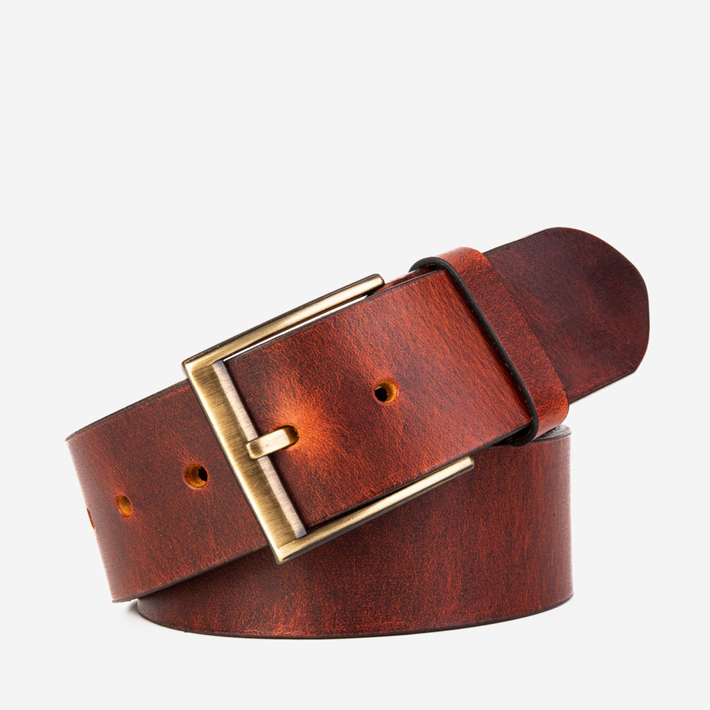 The Prime Burnt Sienna Leather Belt