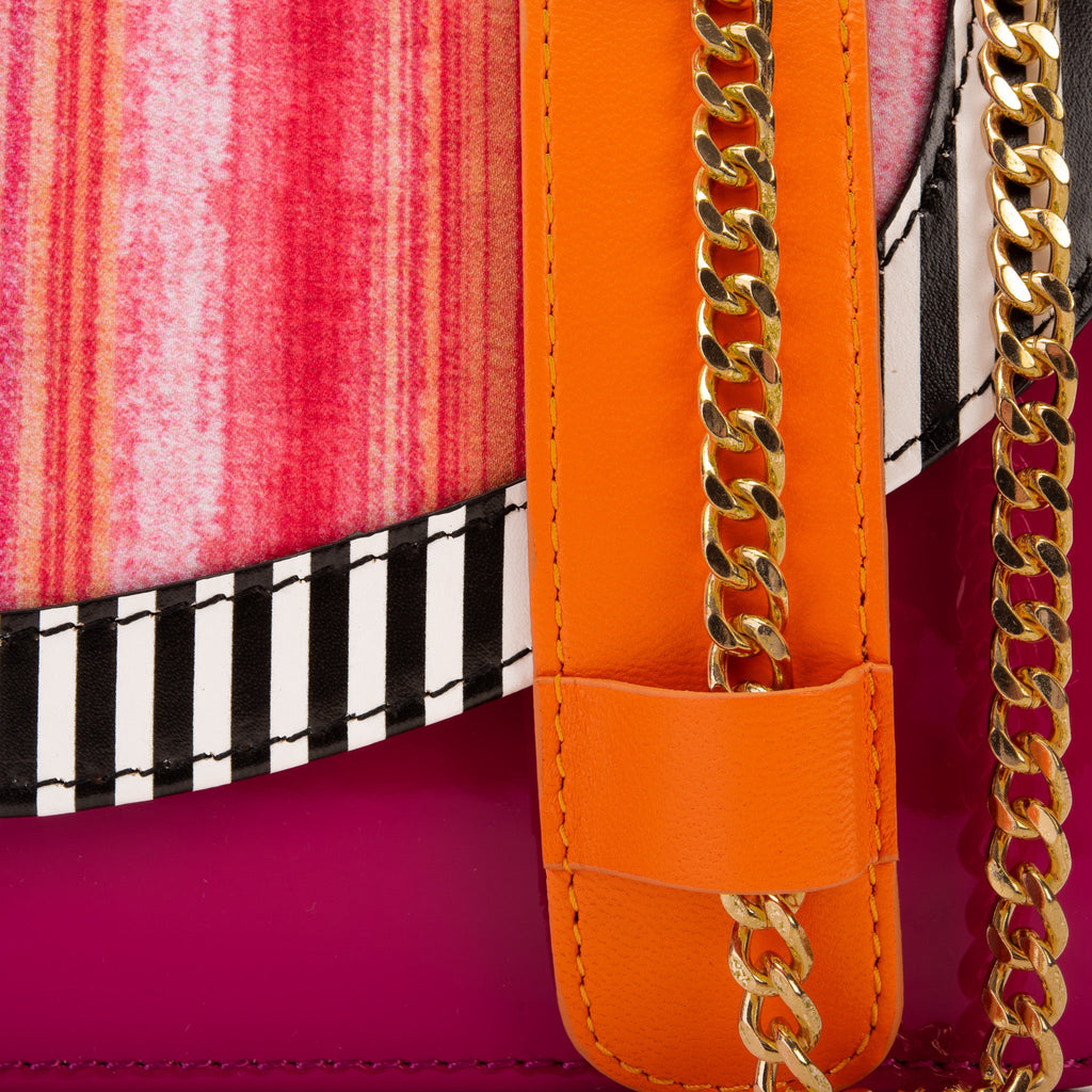 The Santa Amaro Striped Leather Handbag