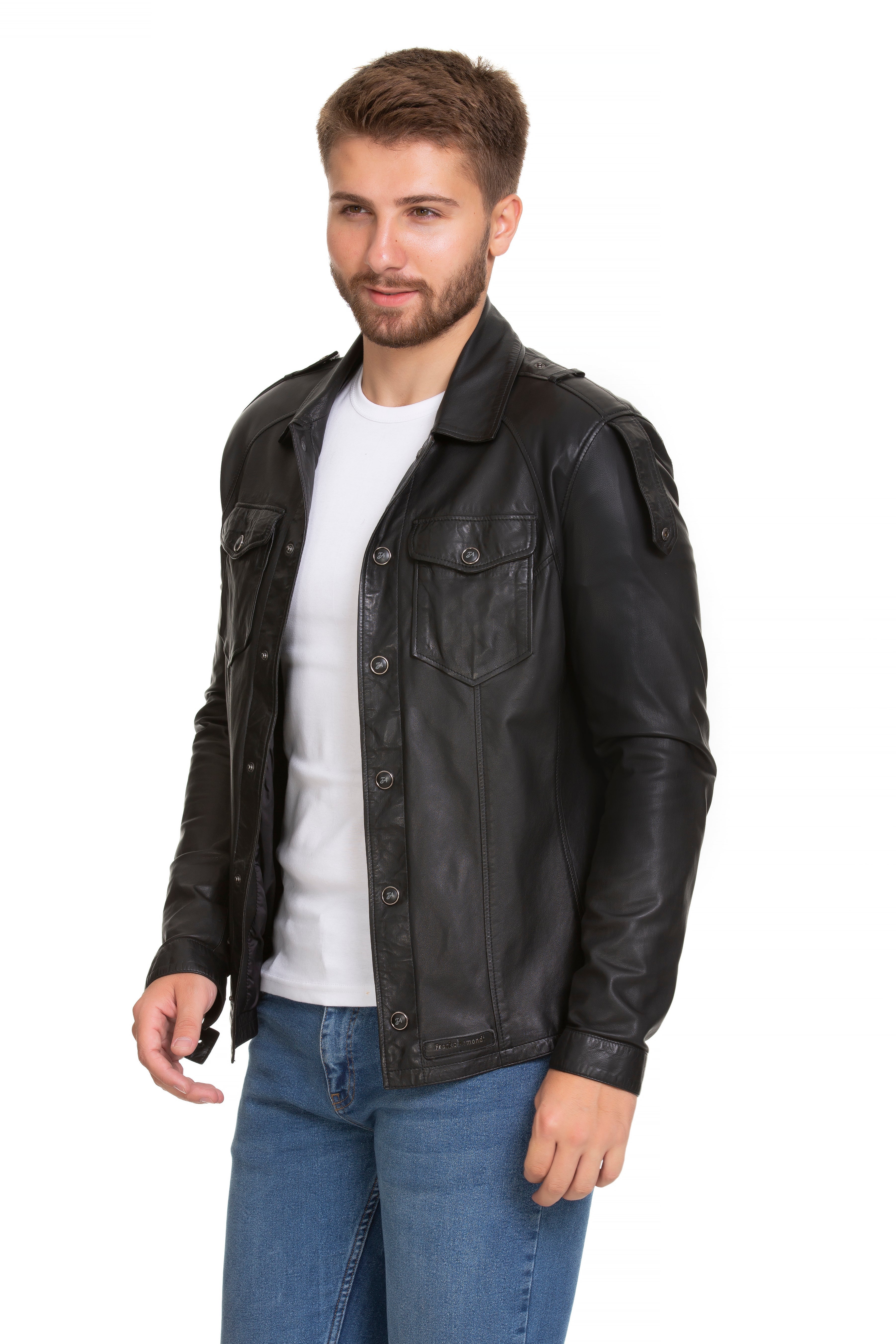 The Sabariego Black Leather Men Jacket
