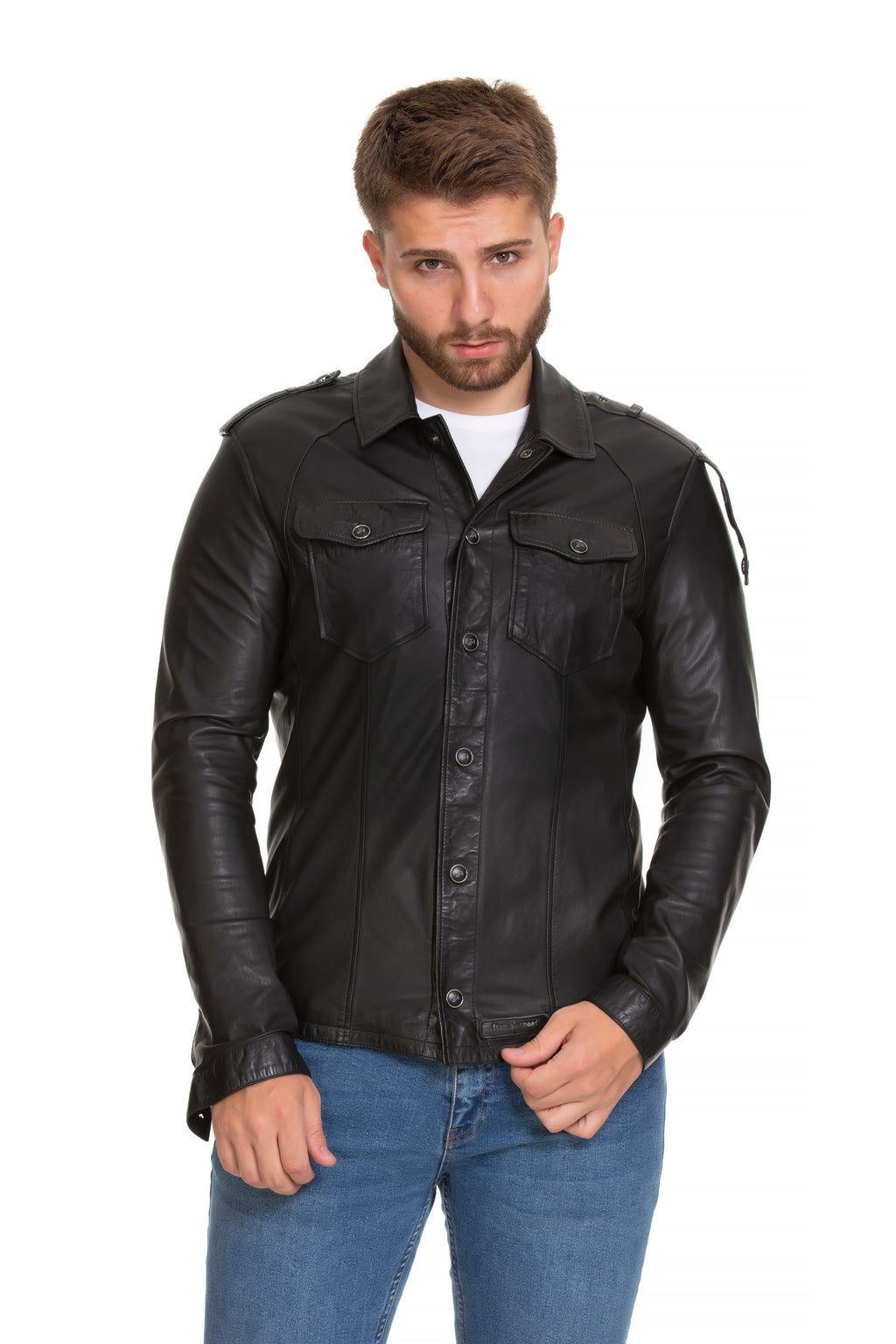 The Sabariego Black Leather Men Jacket