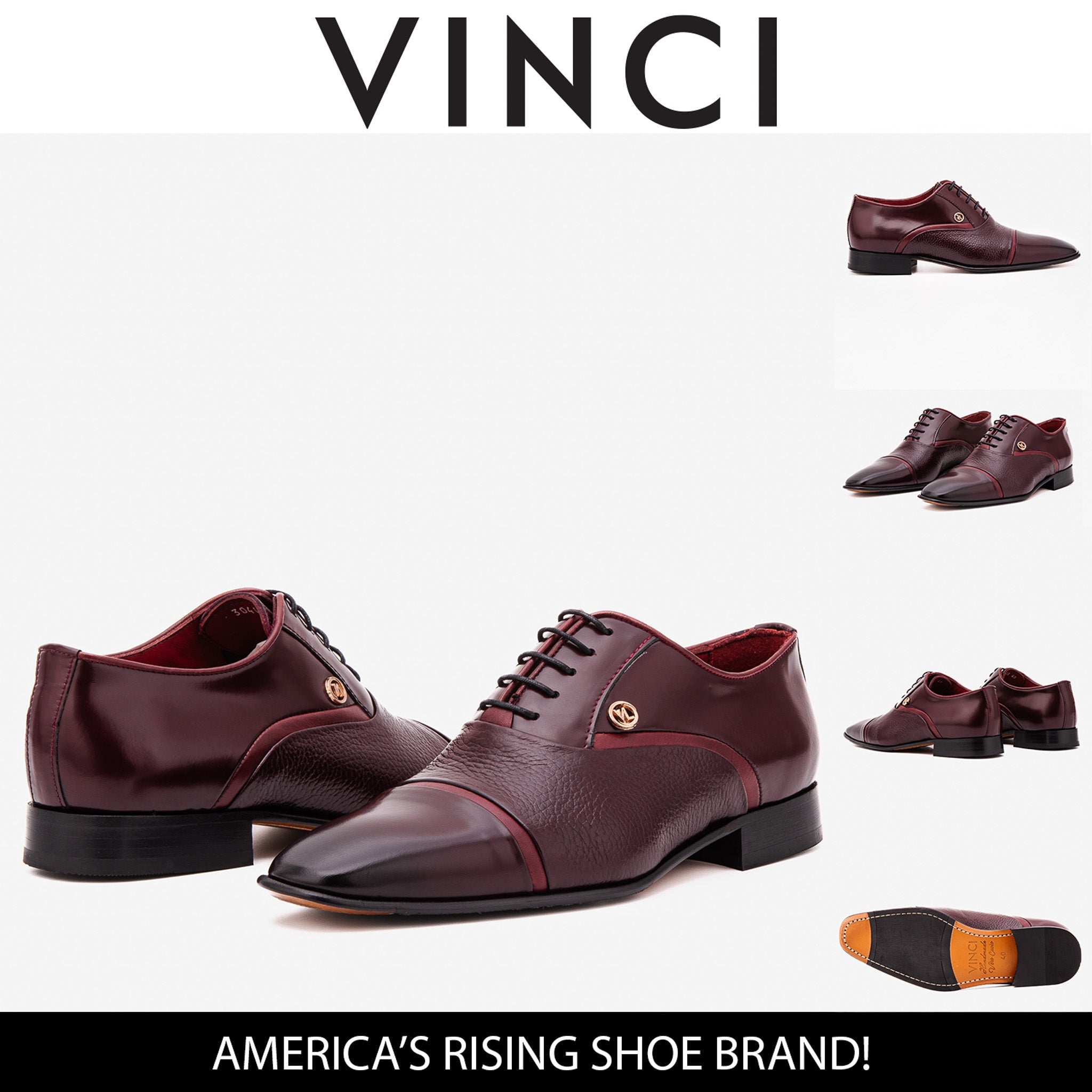 The Rockwell Handmade Burgundy Leather Cap Toe Oxford Men Shoe