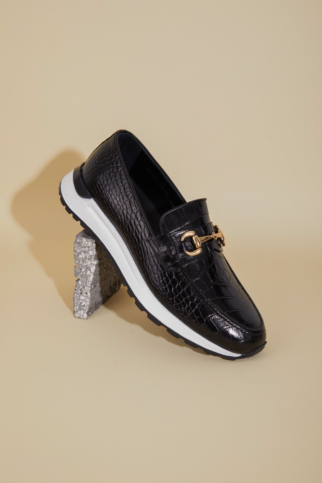 The Padova Black Leather Men Sneaker