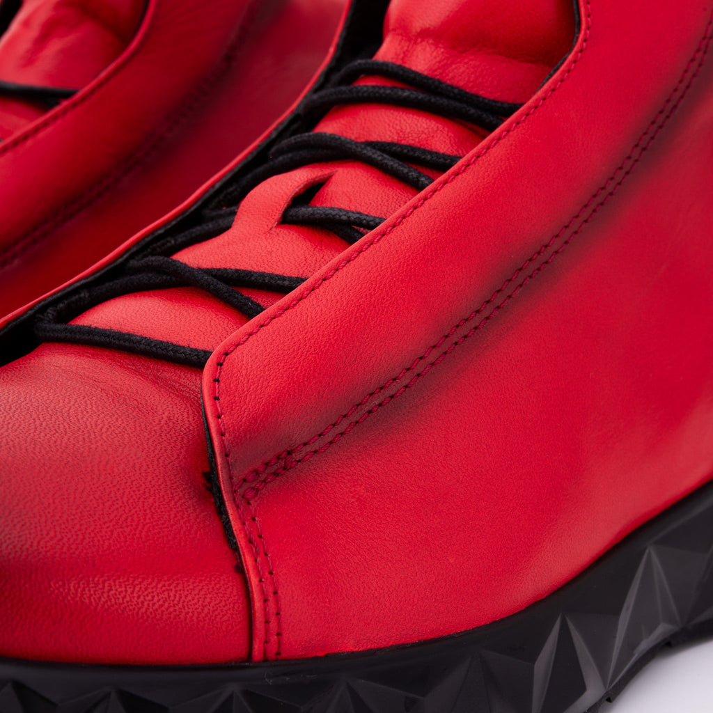 The Vertex Red Leather Men's Sneaker