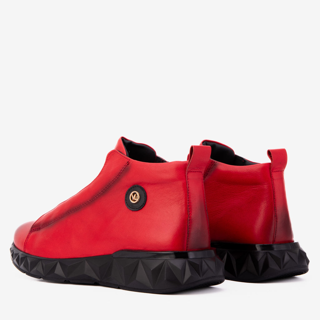 The Vertex Red Leather Men's Sneaker
