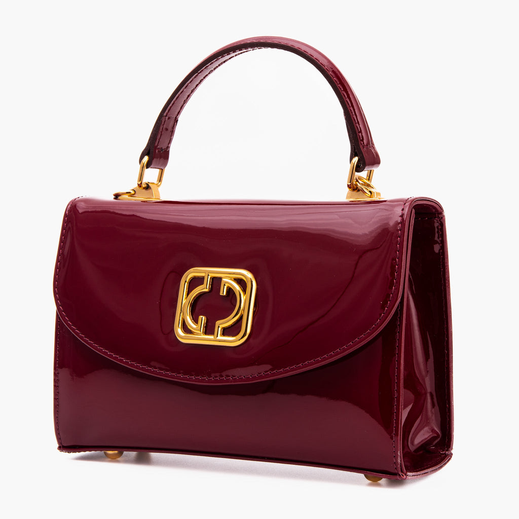 The Rosalinda Burgundy Leather Handbag