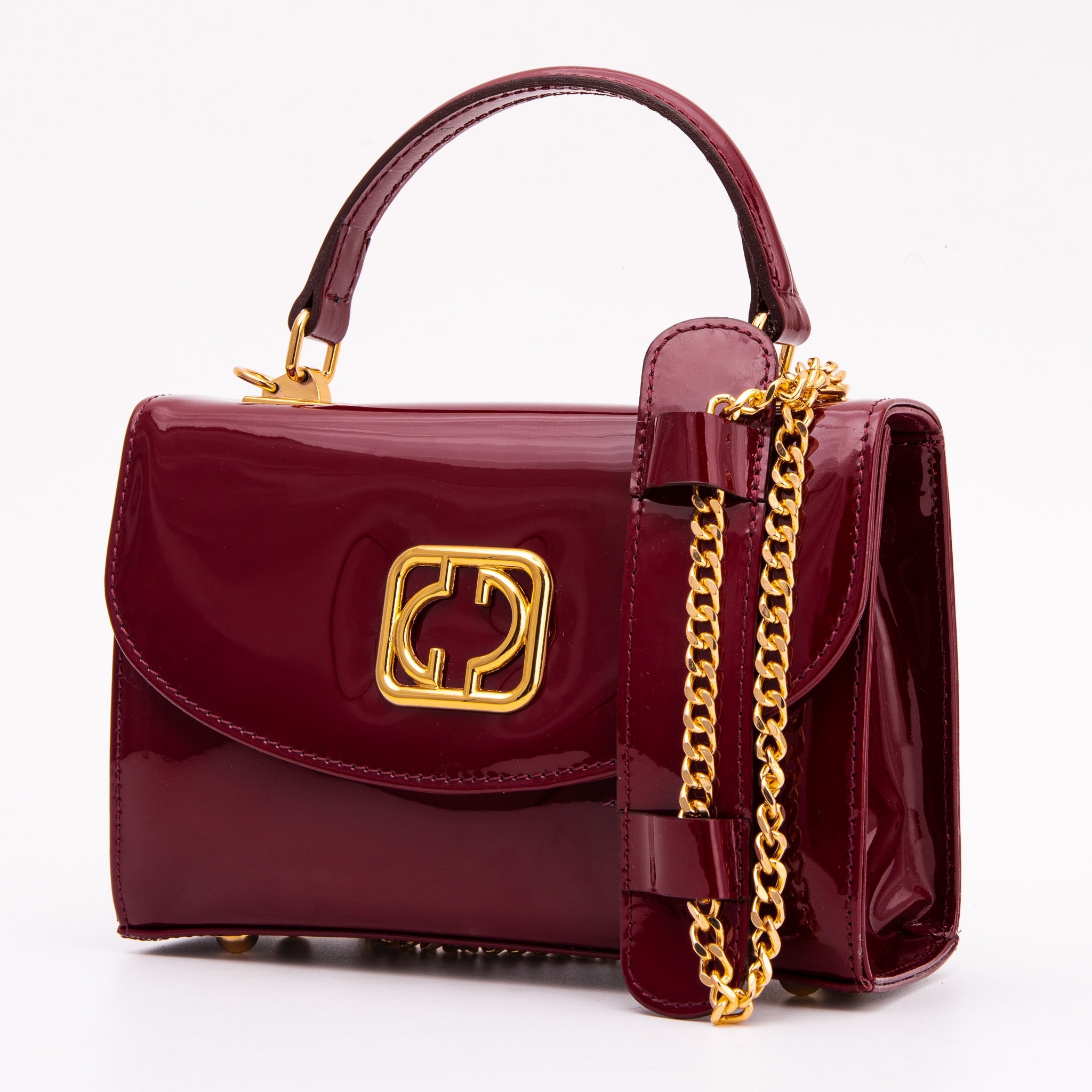 The Rosalinda Burgundy Leather Handbag