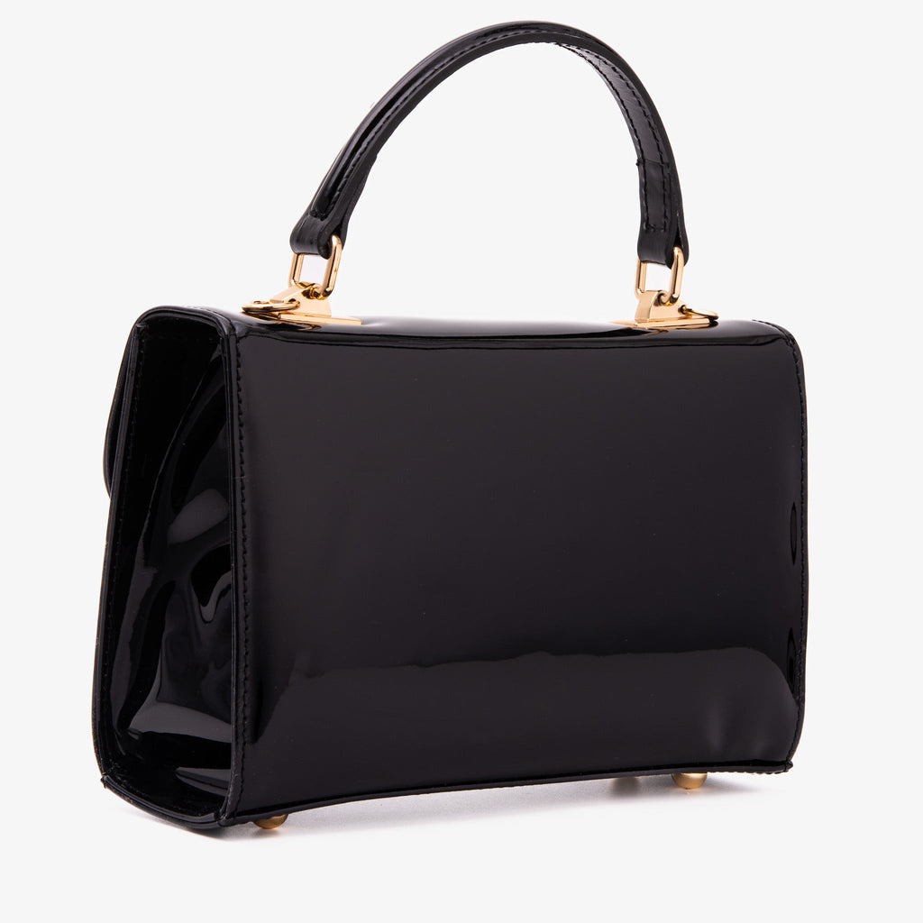 The Rosalinda Black Leather Handbag