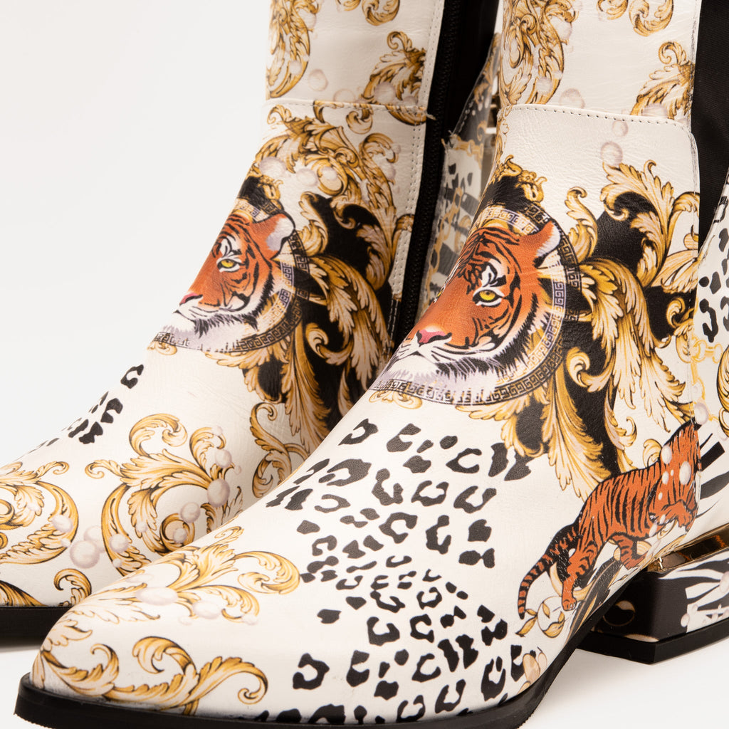 The Perugia Leather Pointy Toe Knee High Women Boot